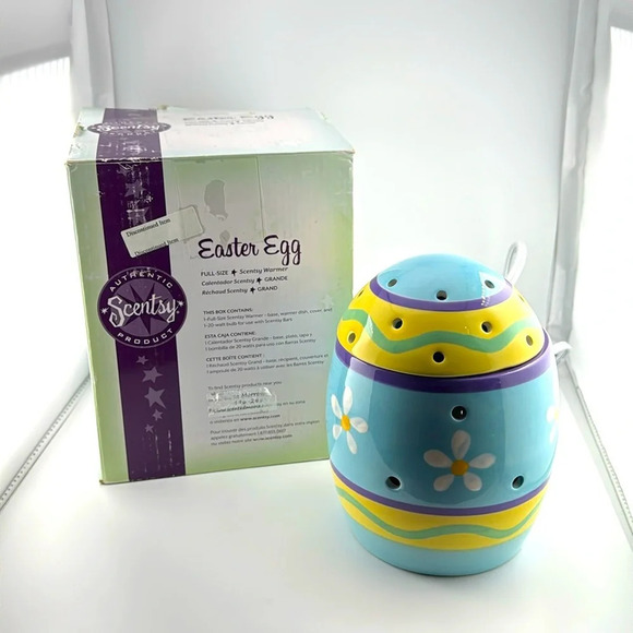 Scentsy Authentic Full Size Fragrance Wax Warmer EASTER EGG/Spring/Seasonal Box - Picture 3 of 5